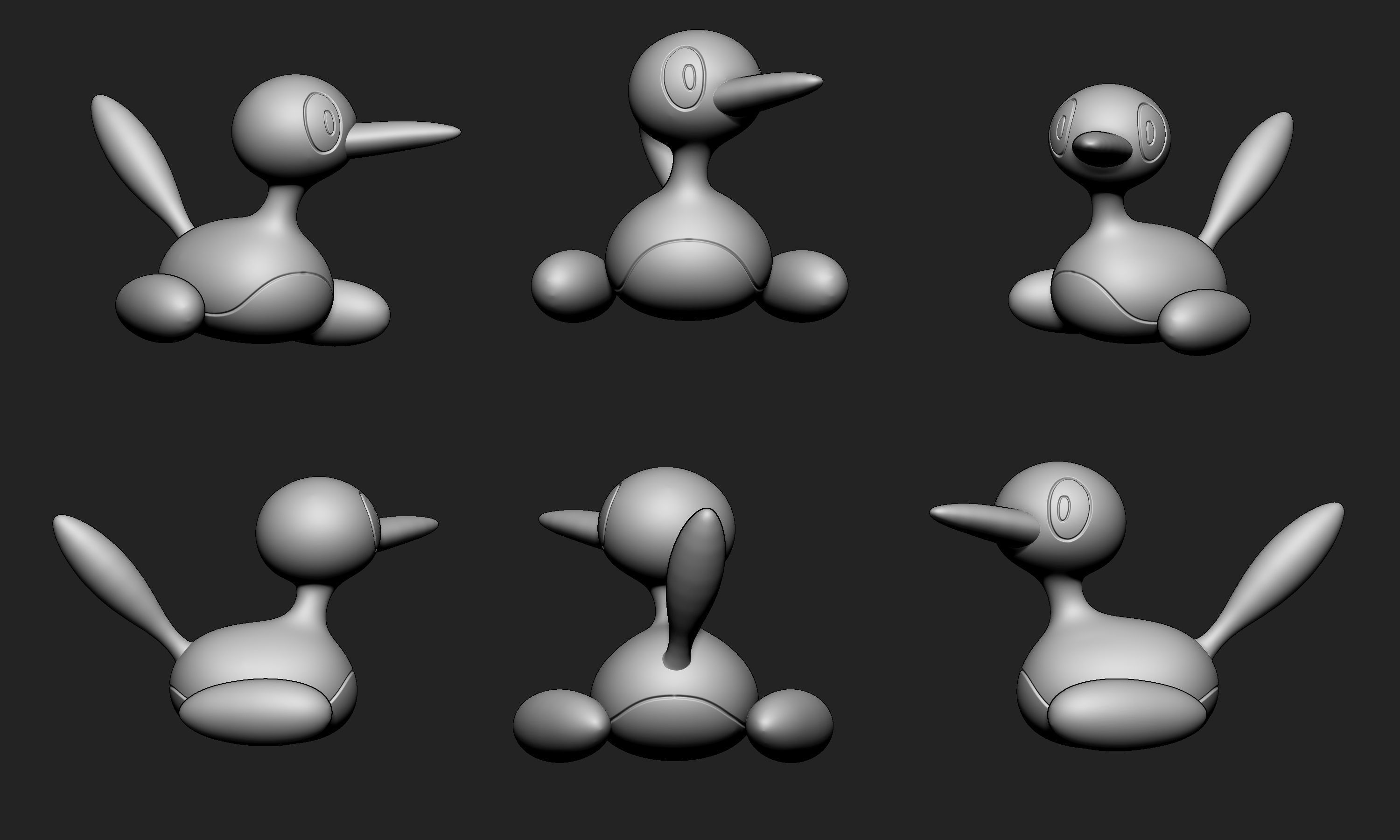 Pokemon - Porygon Porygon 2 and Porygon Z 3D print model_13