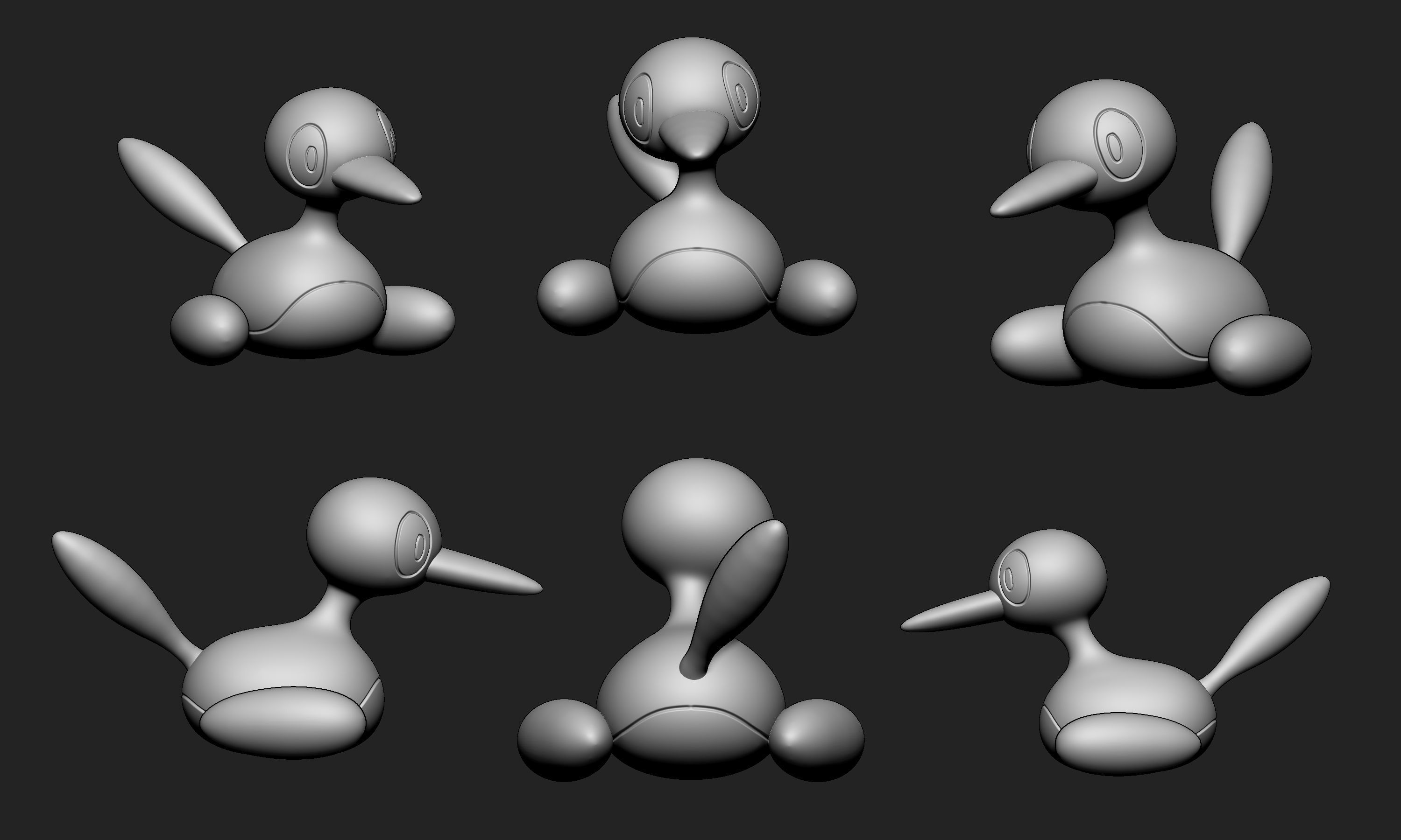 Pokemon - Porygon Porygon 2 and Porygon Z 3D print model_15