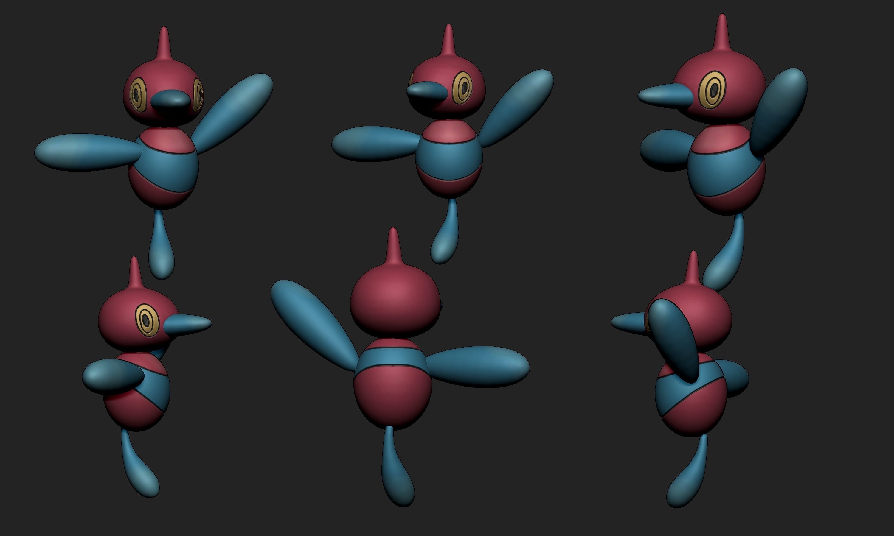 Pokemon - Porygon Porygon 2 and Porygon Z 3D print model_23