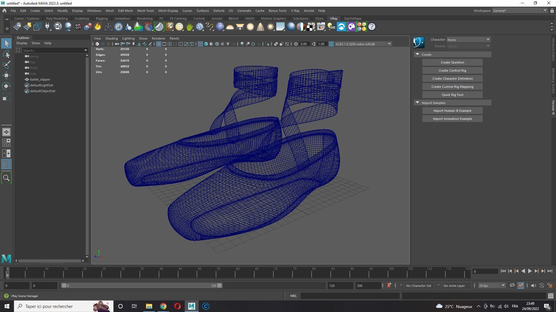 Ballet Shoes  Low-poly 3D model_10