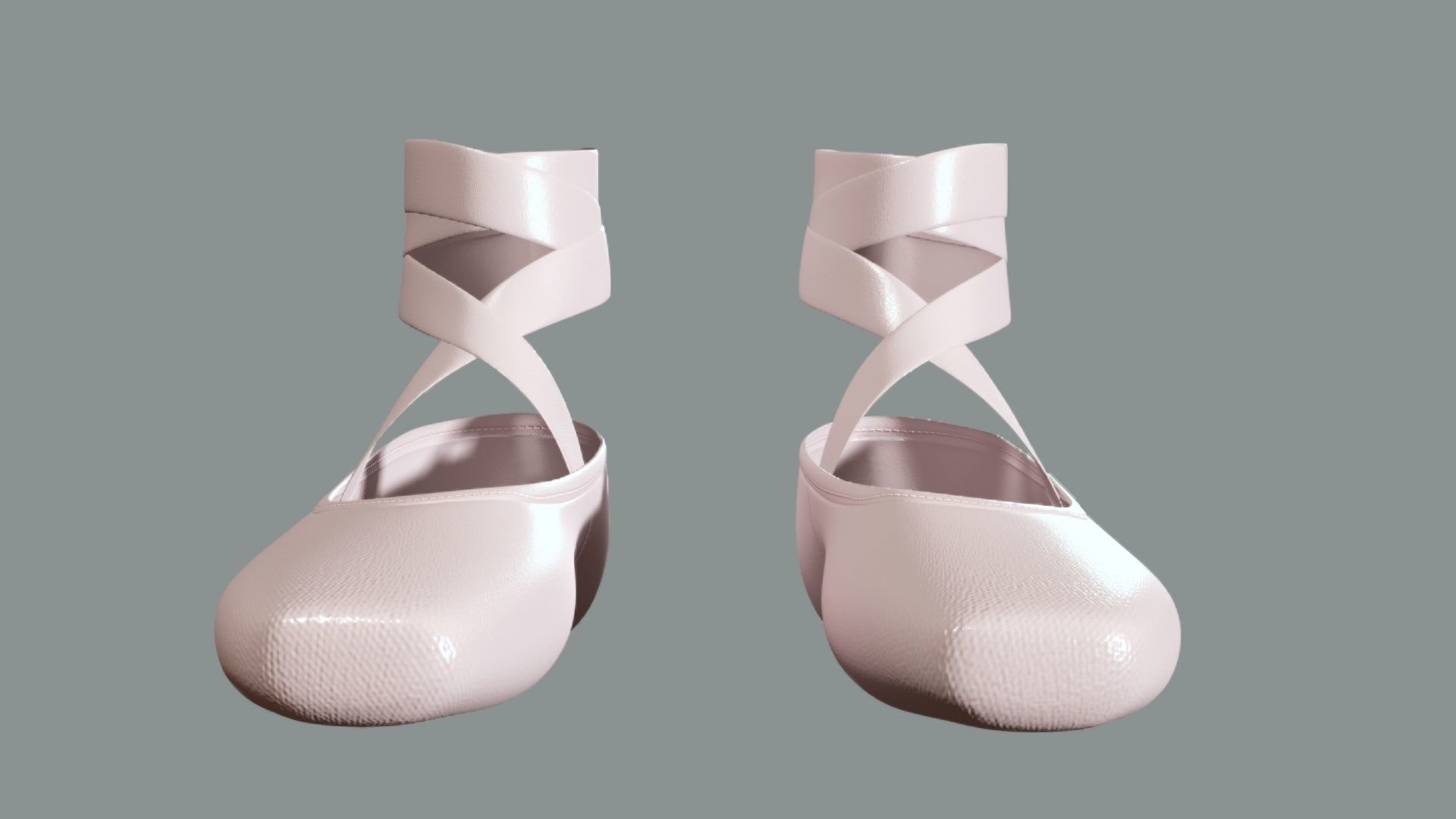 Ballet Shoes  Low-poly 3D model_2