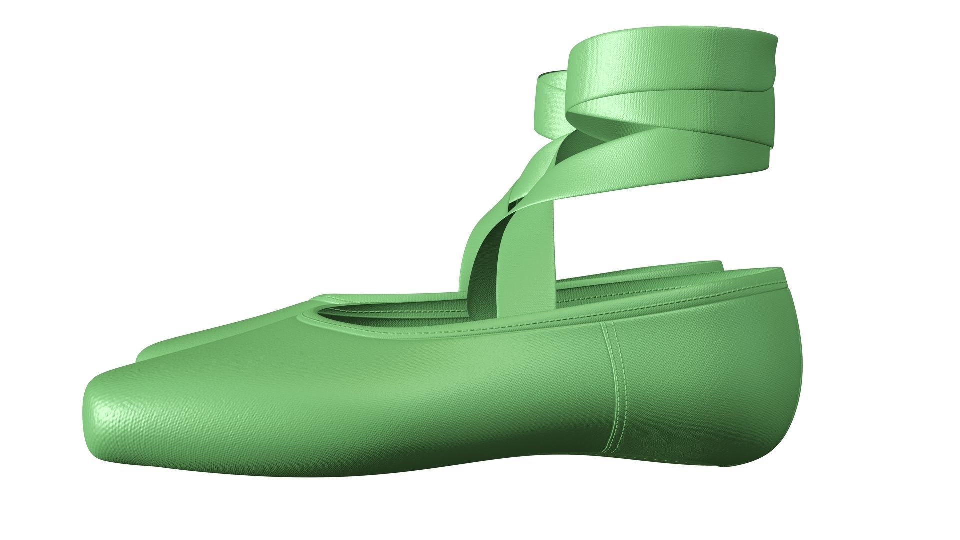 Ballet Shoes  Low-poly 3D model_1
