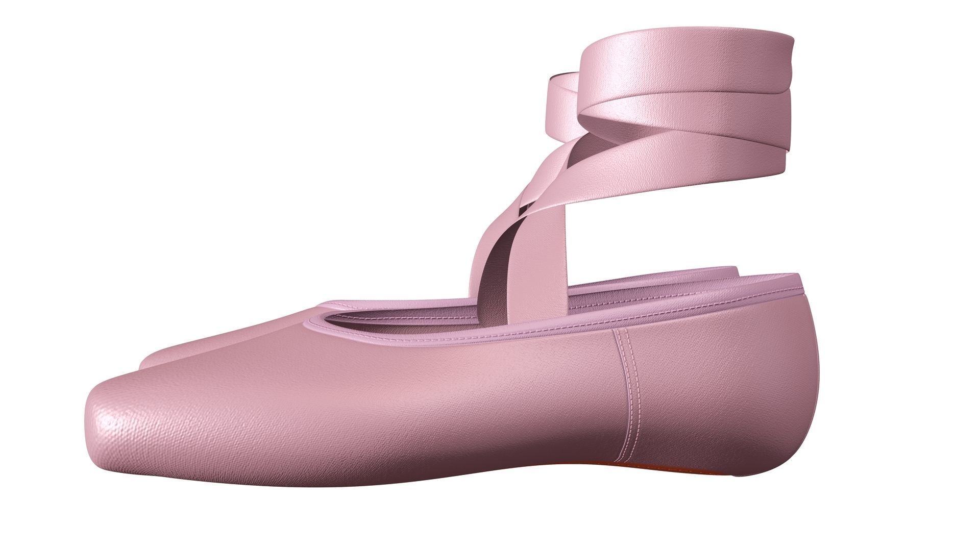 Ballet Shoes  Low-poly 3D model_9
