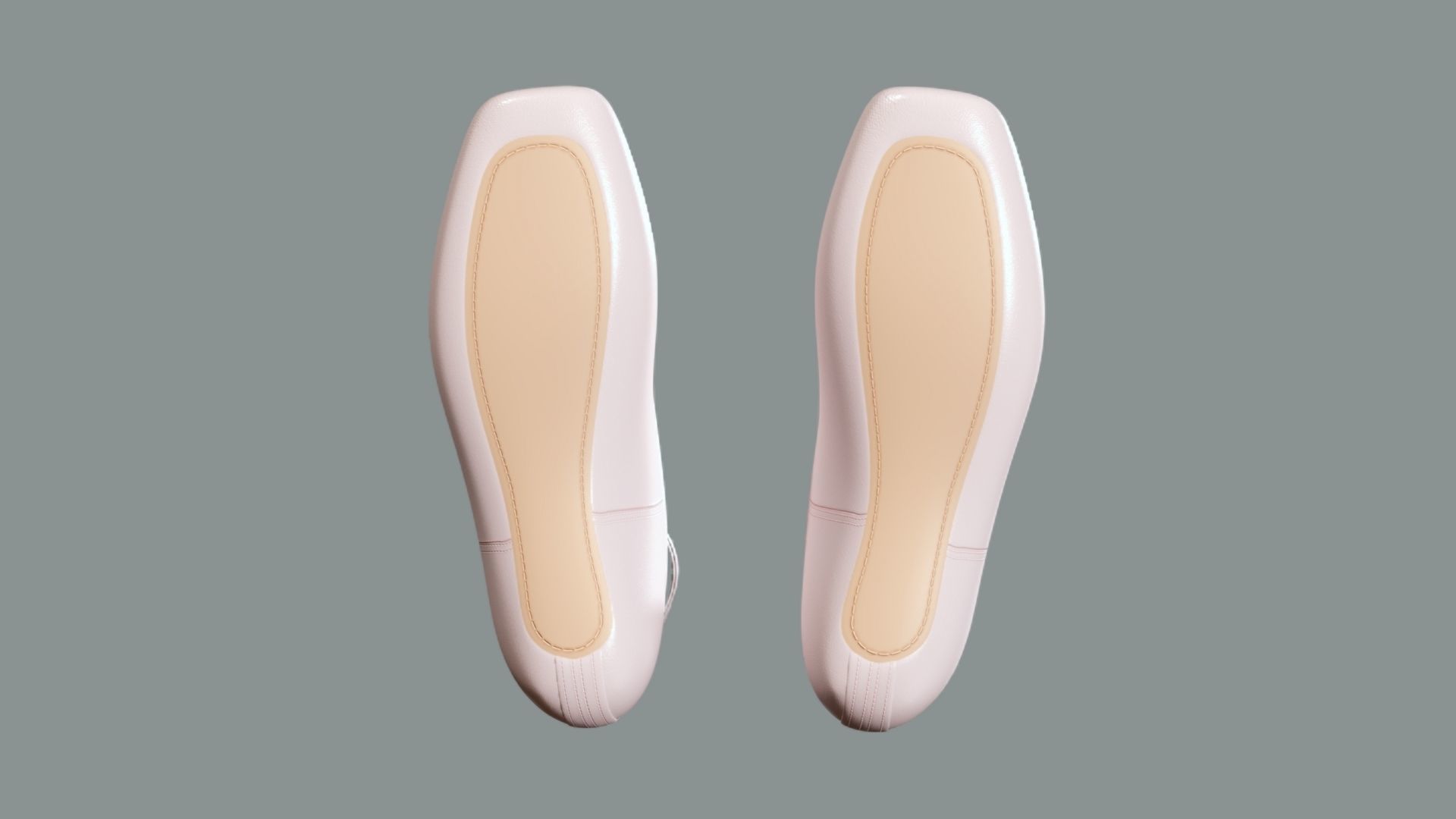 Ballet Shoes  Low-poly 3D model_5