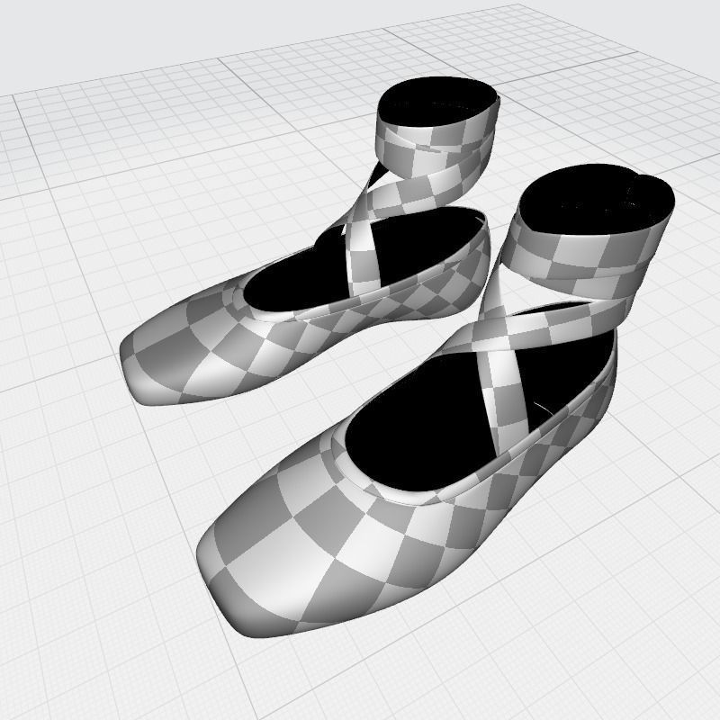 Ballet Shoes  Low-poly 3D model_11