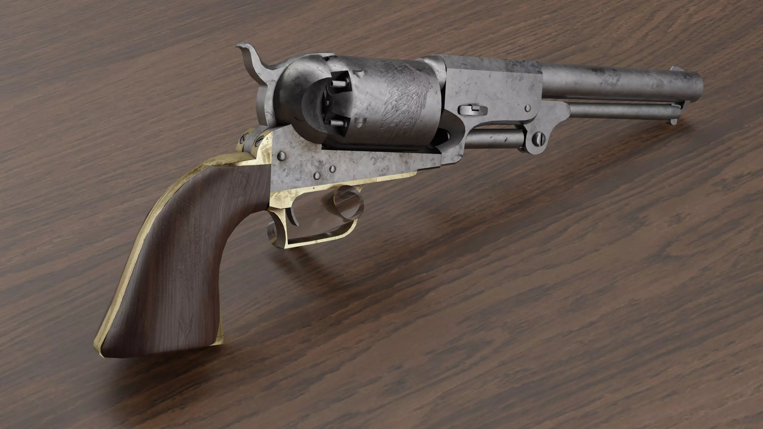 Colt Dragoon 3D model_0