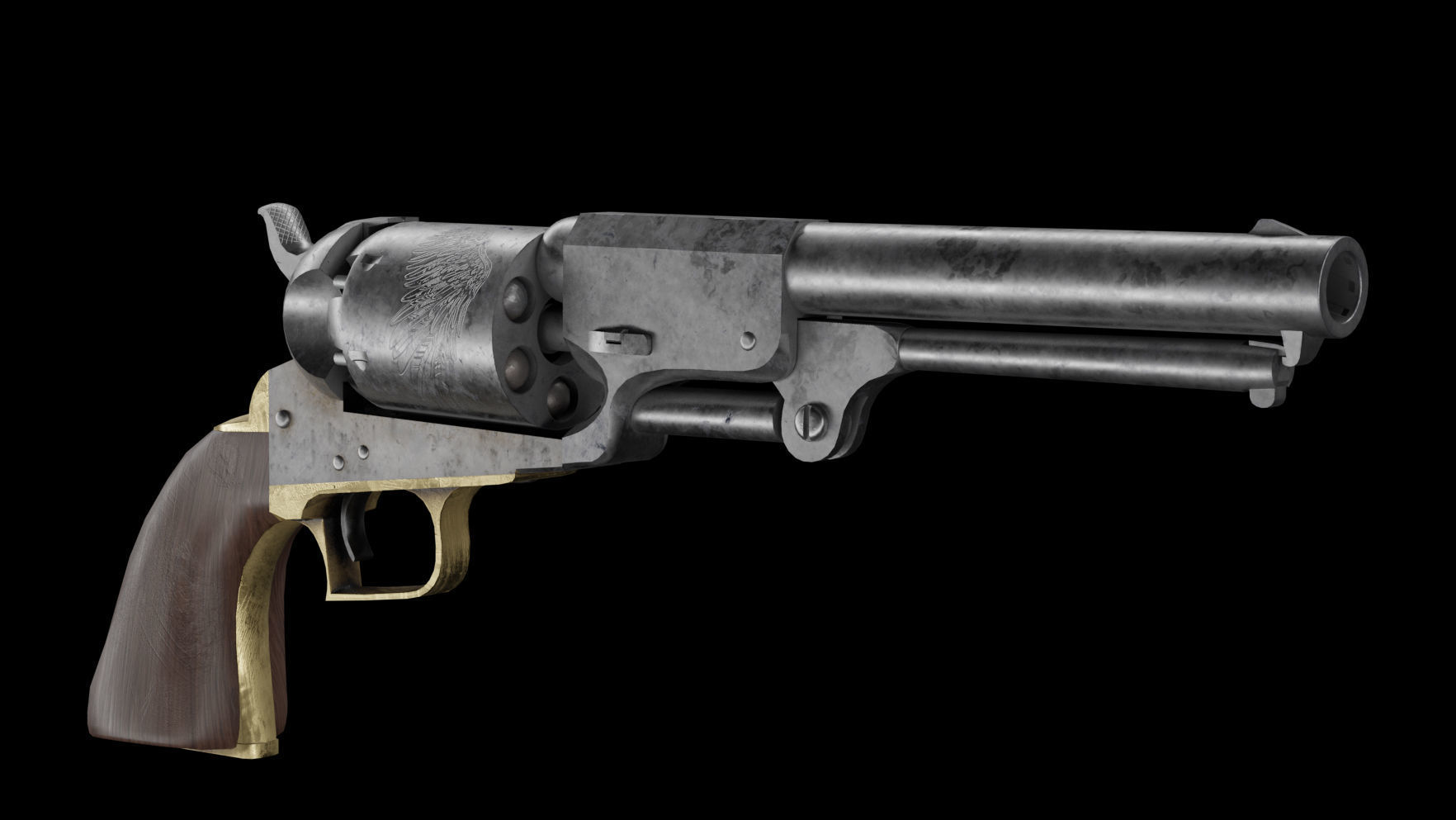 Colt Dragoon 3D model_4