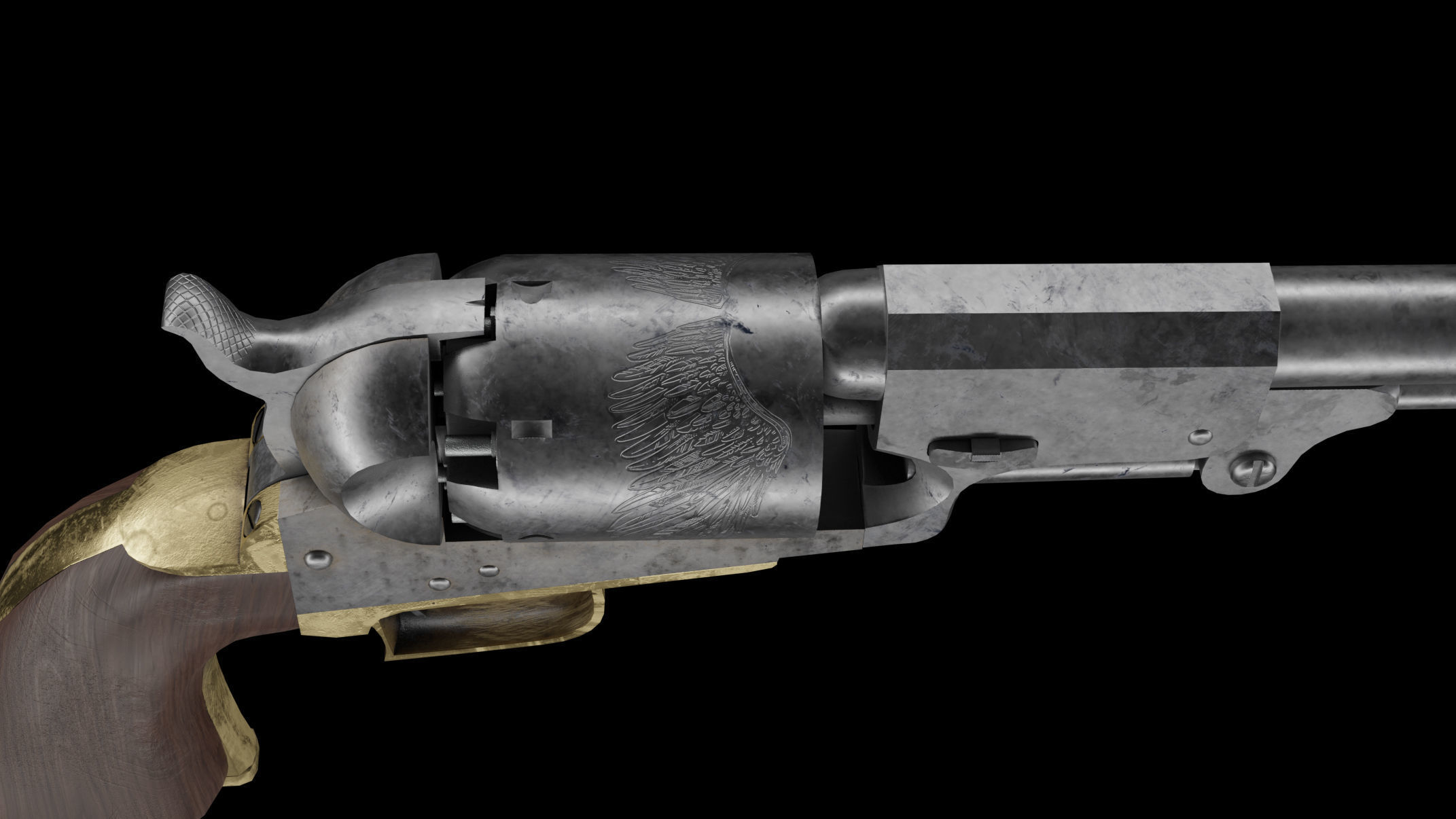 Colt Dragoon 3D model_7