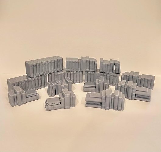 Dollhouse Miniature Book Clusters 3D print model