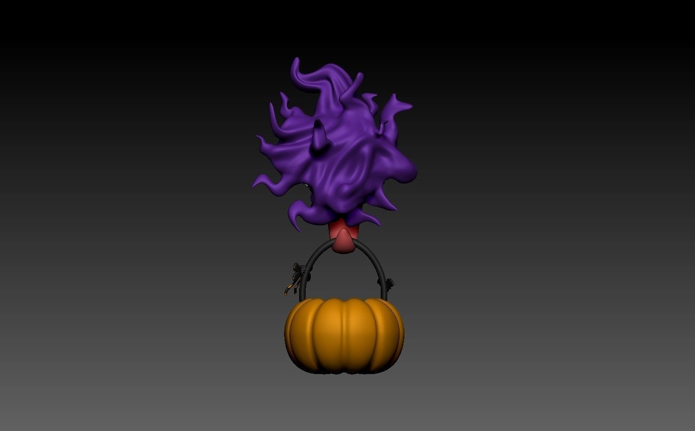 pokemon gastly halloween 3D print model_7