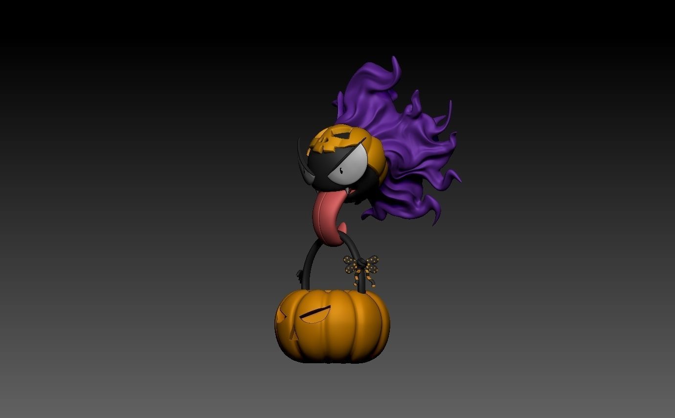 pokemon gastly halloween 3D print model_11