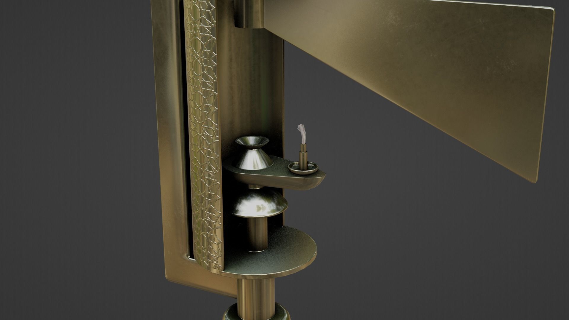 Unlit Candle Low-poly 3D model_1