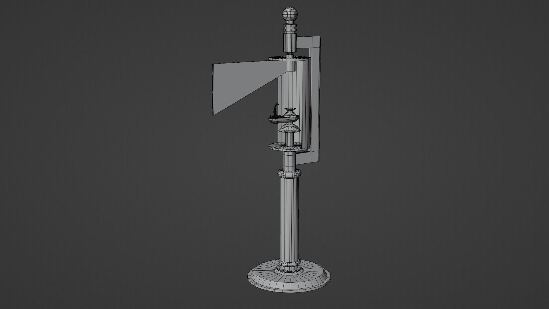 Unlit Candle Low-poly 3D model_7