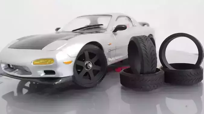 22mm Toyo R888 Drift Tires for 28th and 24th scale RC 3D print model