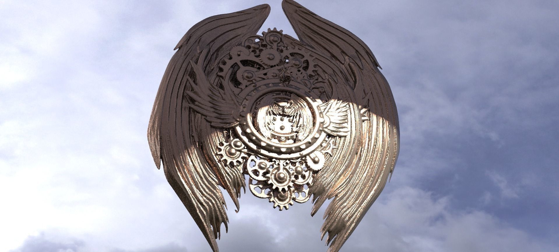 Angel Clockwork Wall Art 2 3D model | CGTrader
