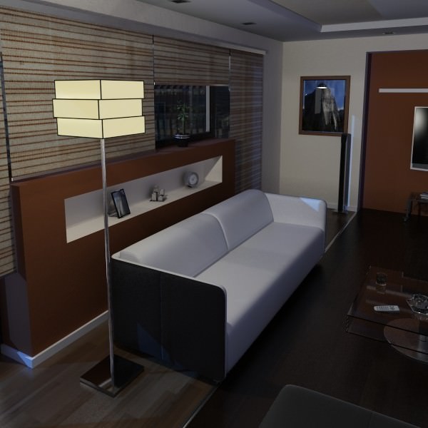 Modern Floor Lamp 05 Encaixe 3D model_6