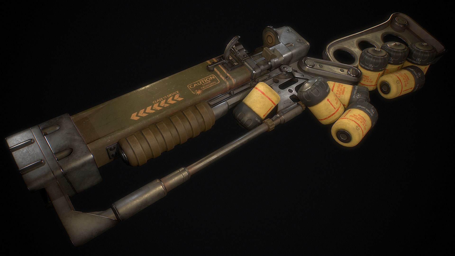 3D model Laser Rifle AER9 VR / AR / low-poly | CGTrader