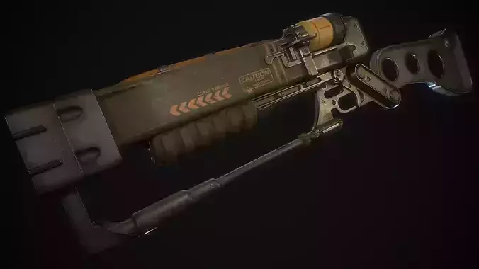 Laser Rifle AER9 Low-poly 3D model