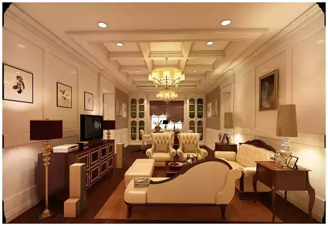 Second floor hall 3D model