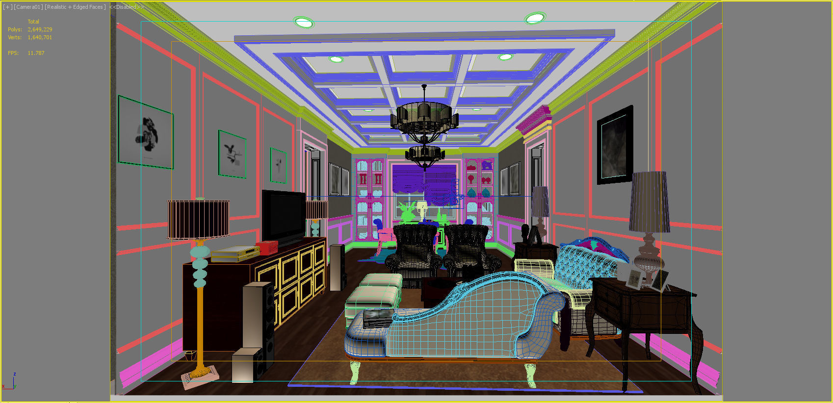 Second floor hall 3D model | CGTrader