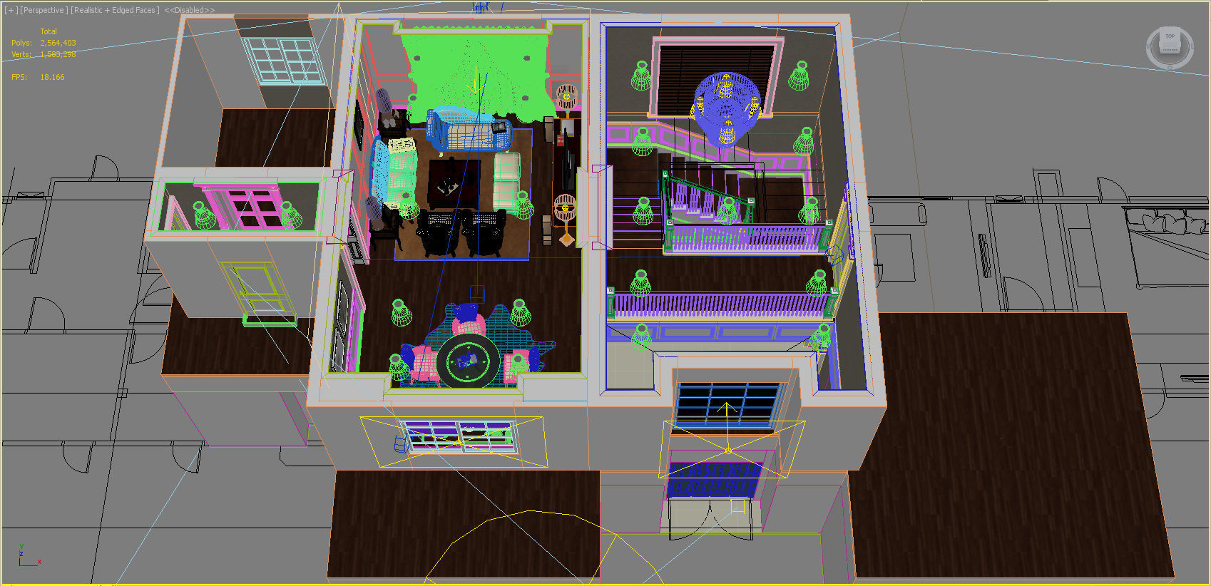 Second floor hall 3D model | CGTrader