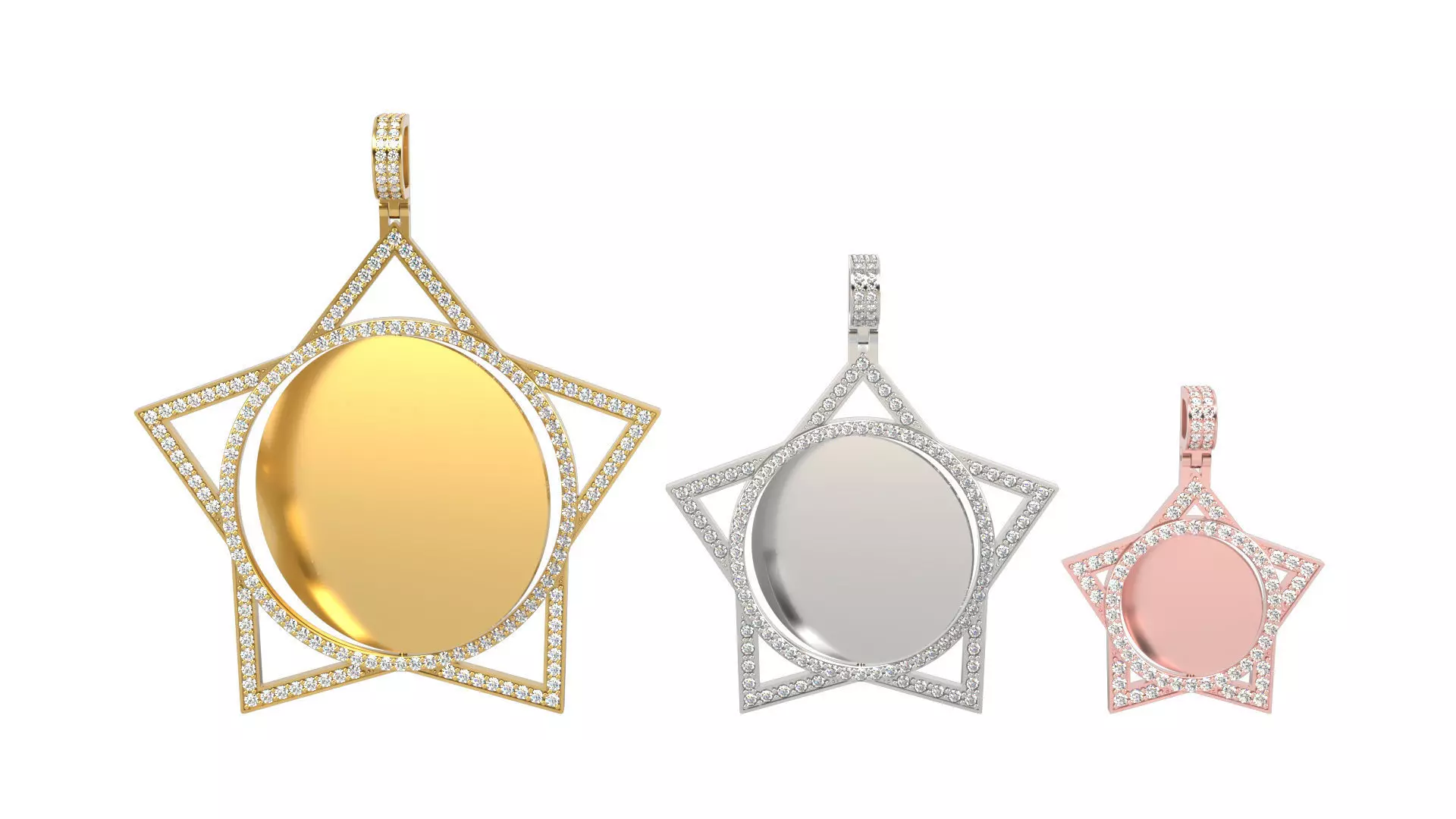 Picture pendant 1-2 inch N 82 3D print model