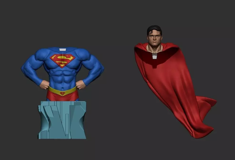 SUPERMAN STL bust 3D print model