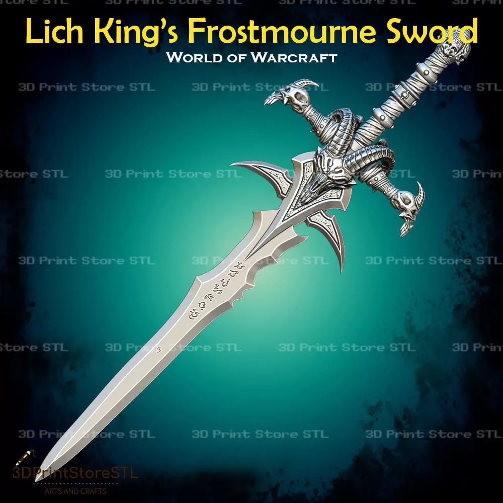 Lich King  Frostmourne Cosplay World Of Warcraft - STL File 3D print model_0