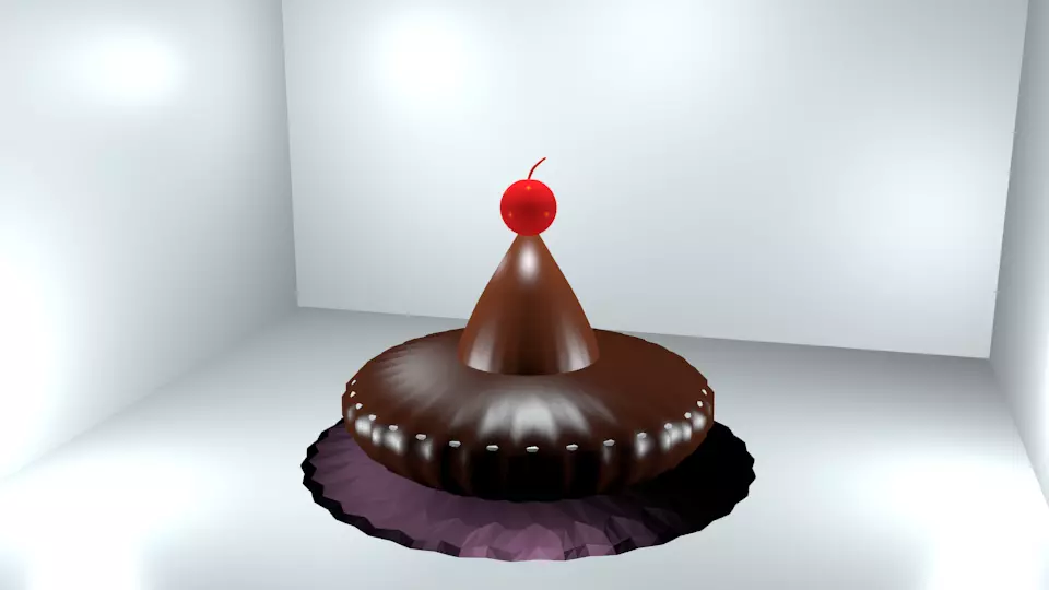 Christmas Cake 3D model_0