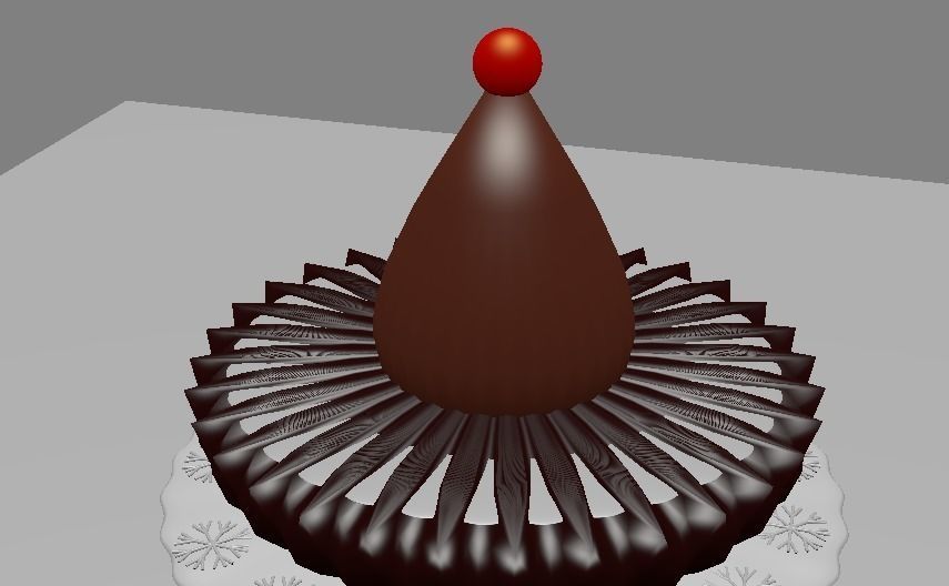 Christmas Cake 3D model_4