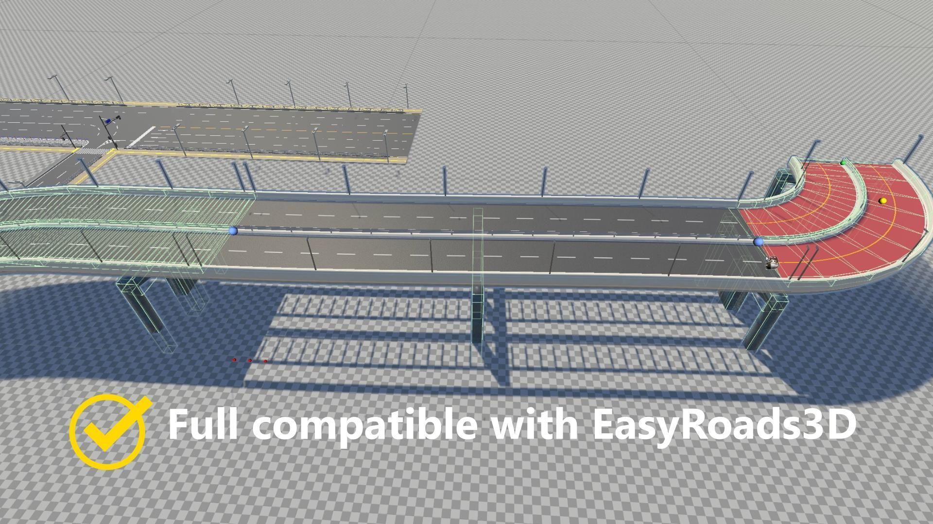 Road Network for Unity UnityRoadMaster  Low-poly 3D model_16