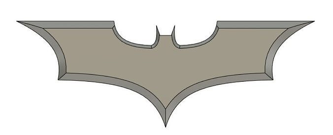 Batarang batman symbol 3D print model