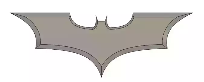 Batarang batman symbol 3D print model