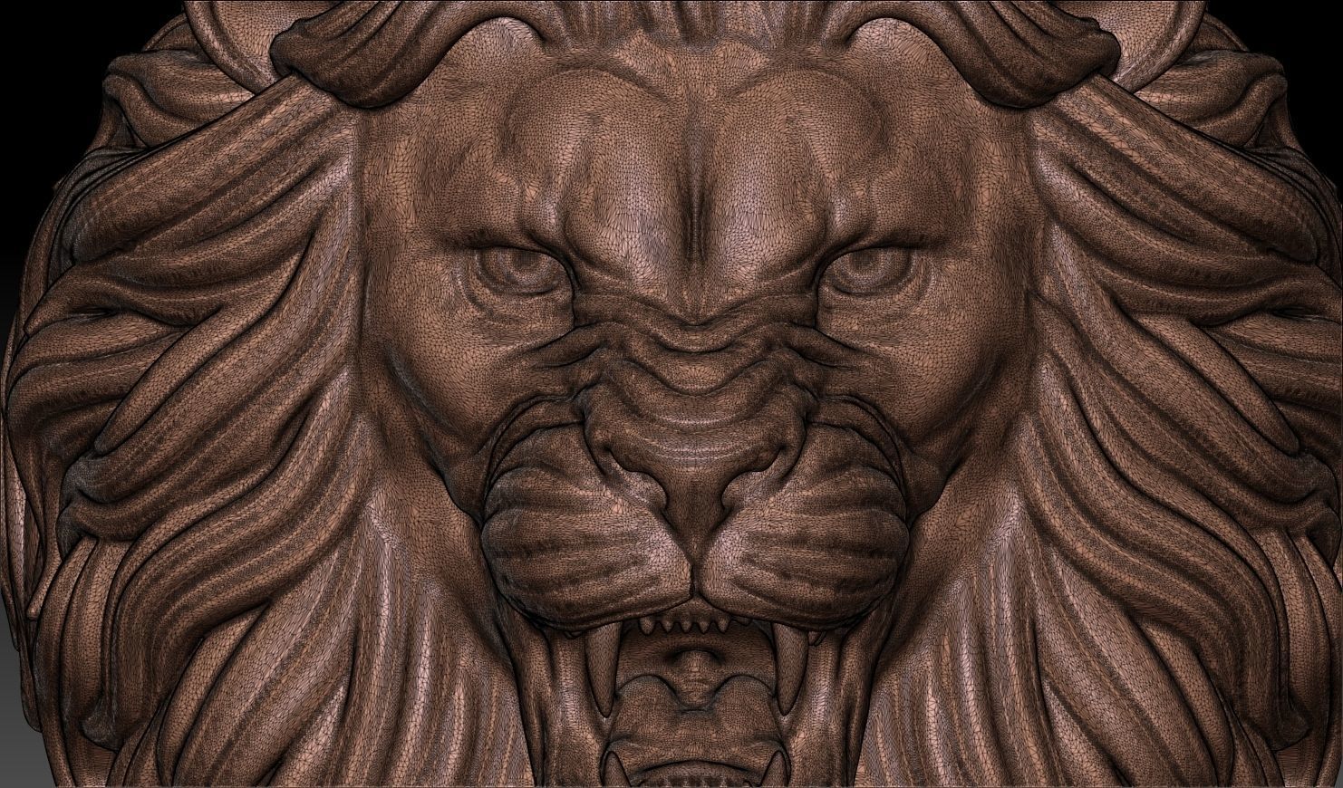 lion ring with crown 3d print 3D print model_13