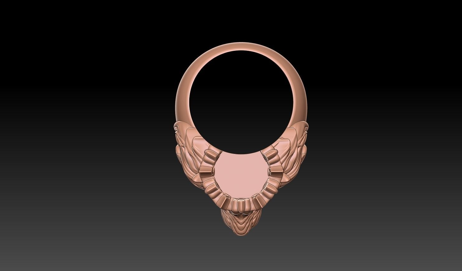 lion ring with crown 3d print 3D print model_9