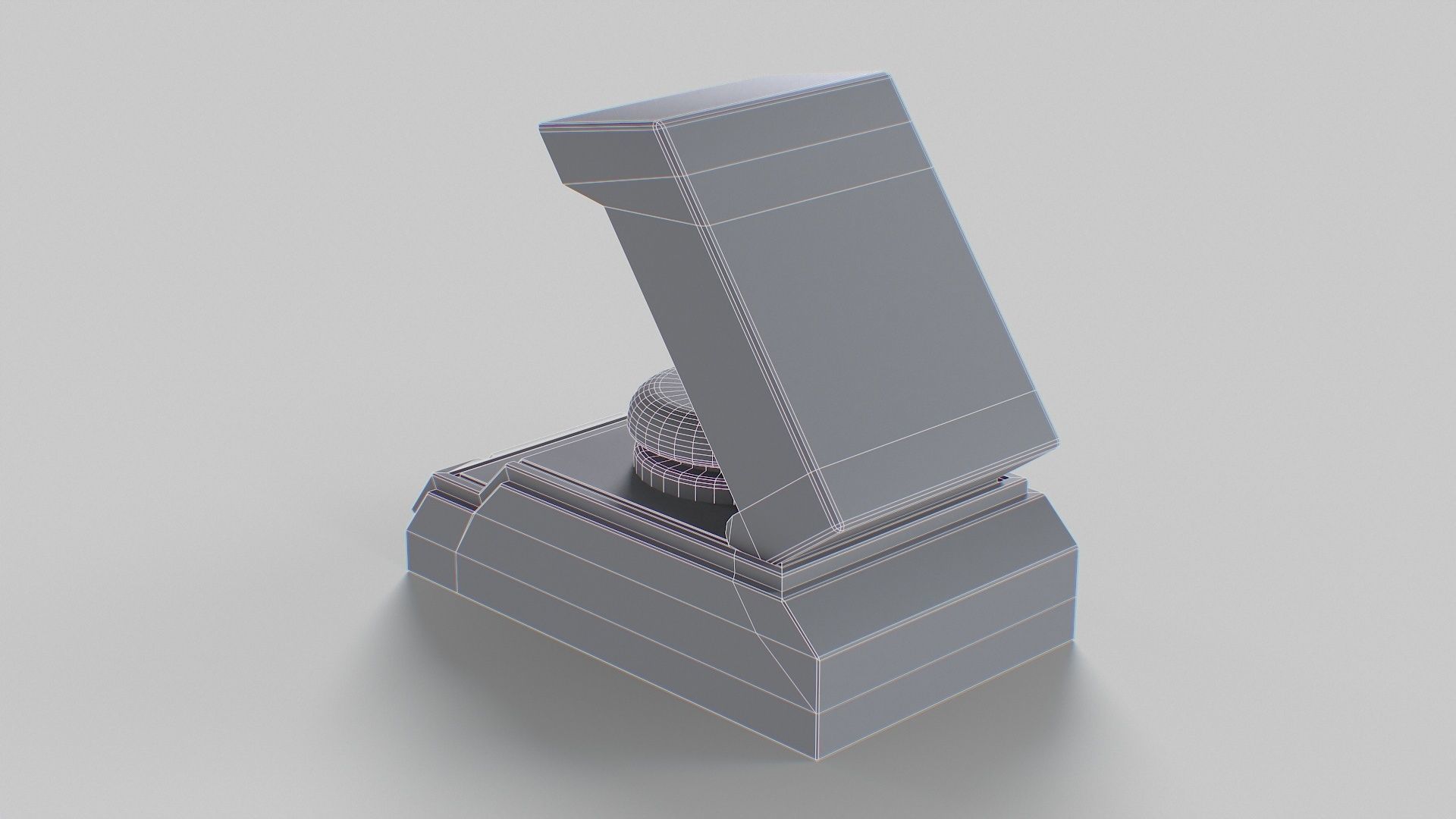 Big Red Button For Stress Relief Low-poly 3D model_24