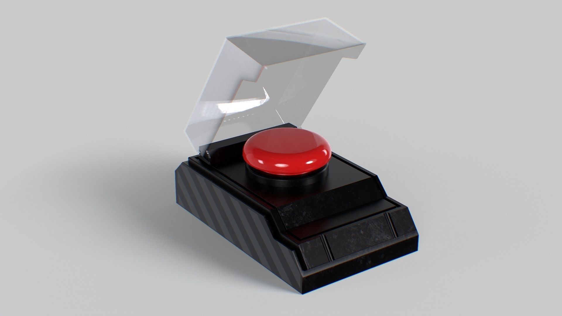 Big Red Button For Stress Relief Low-poly 3D model_2