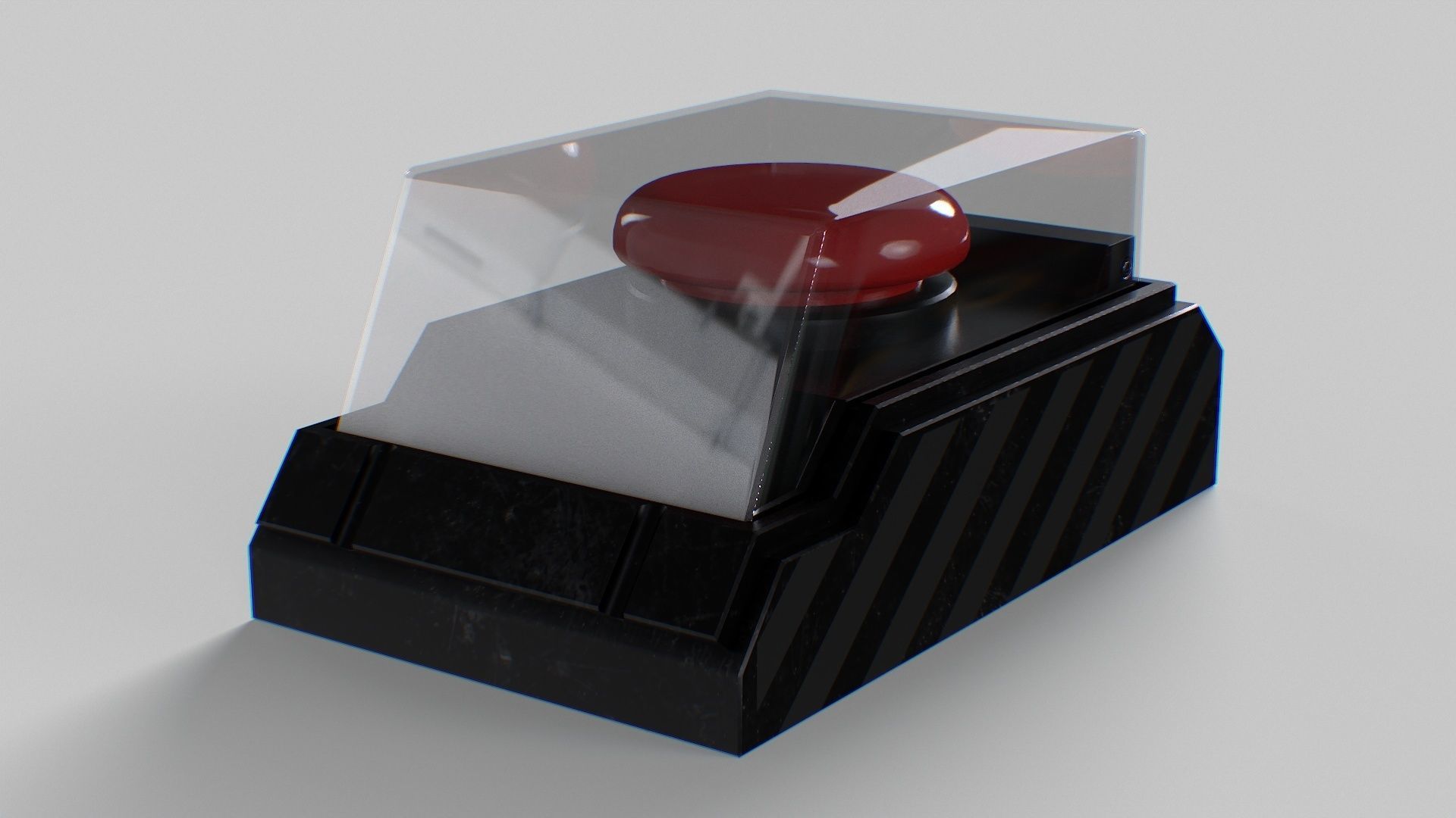 Big Red Button For Stress Relief Low-poly 3D model_17