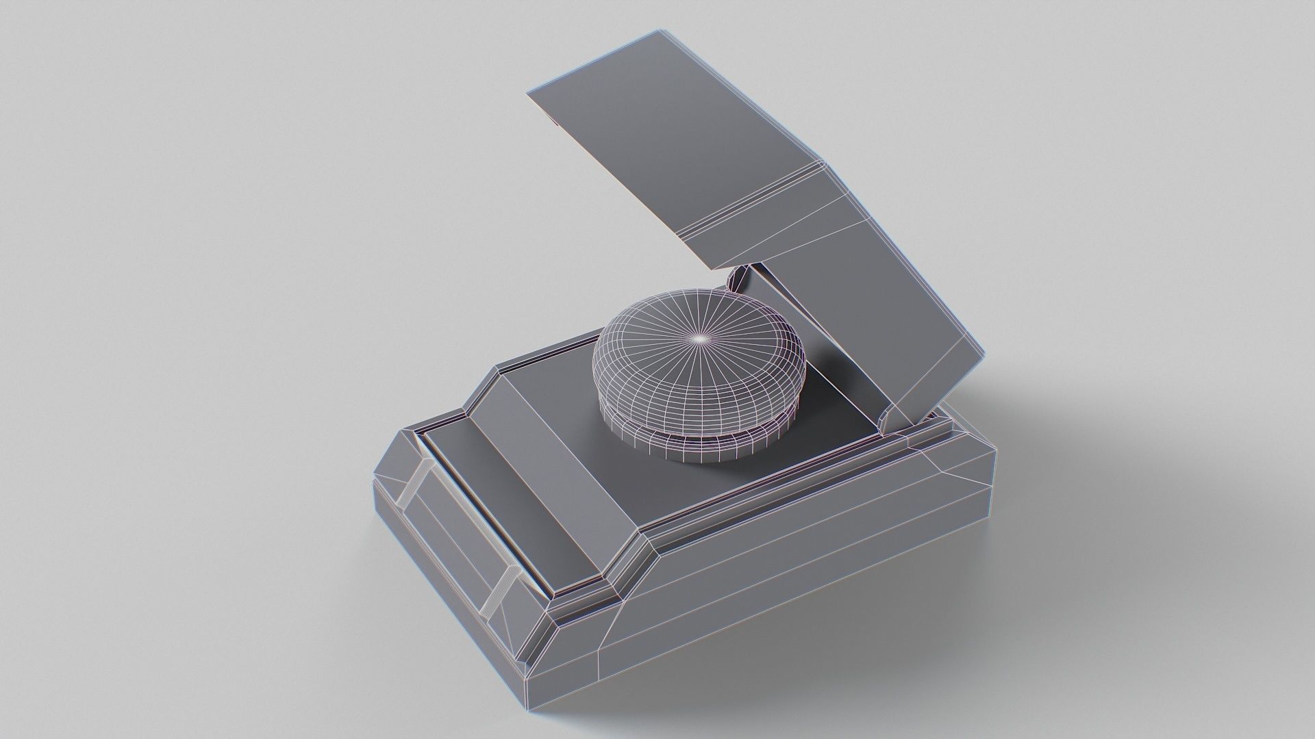 Big Red Button For Stress Relief Low-poly 3D model_25