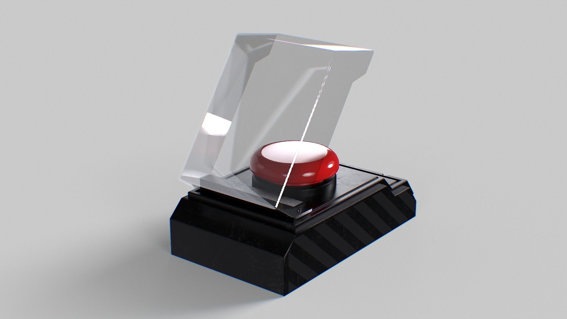 Big Red Button For Stress Relief Low-poly 3D model_4