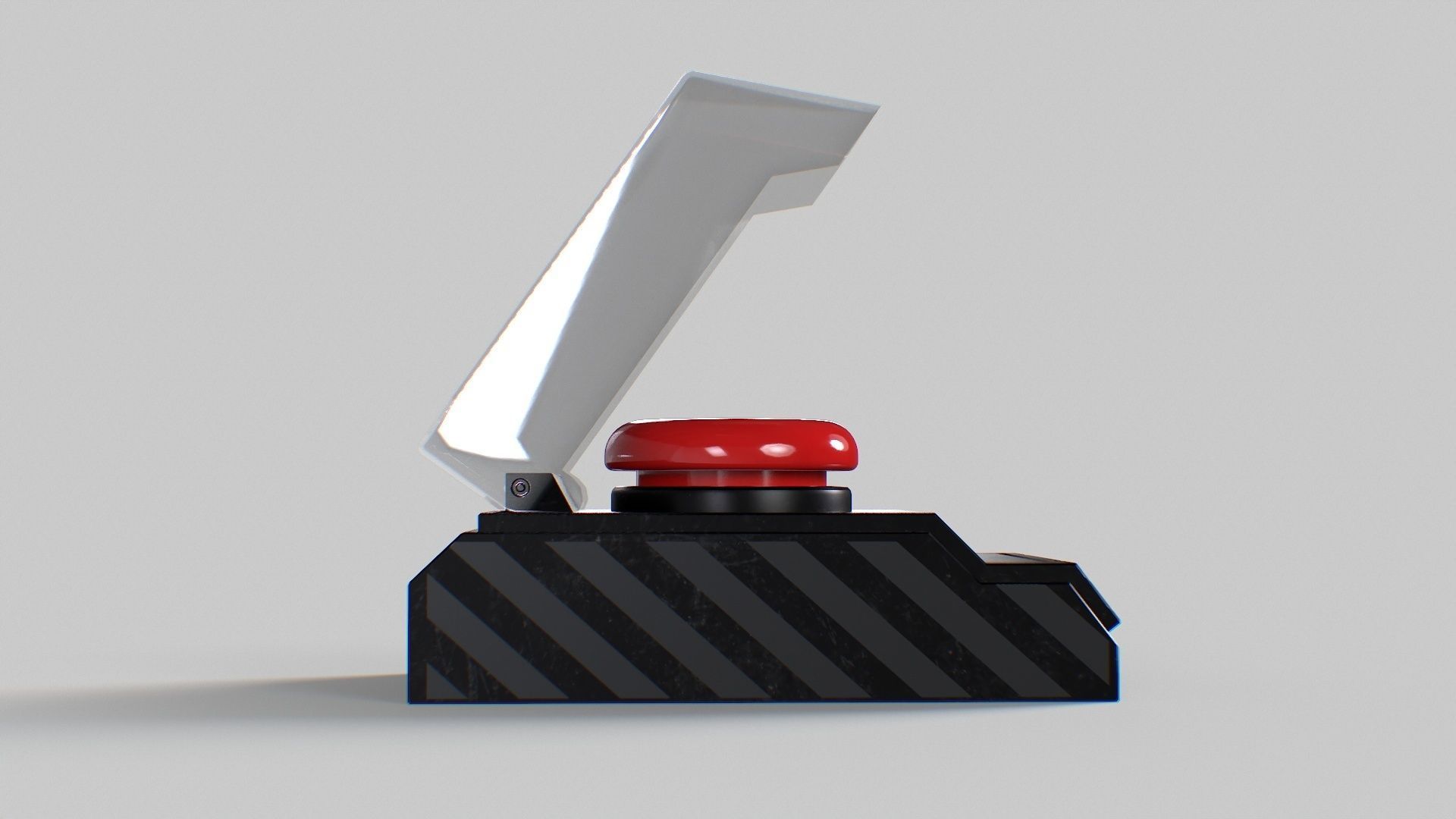 Big Red Button For Stress Relief Low-poly 3D model_3