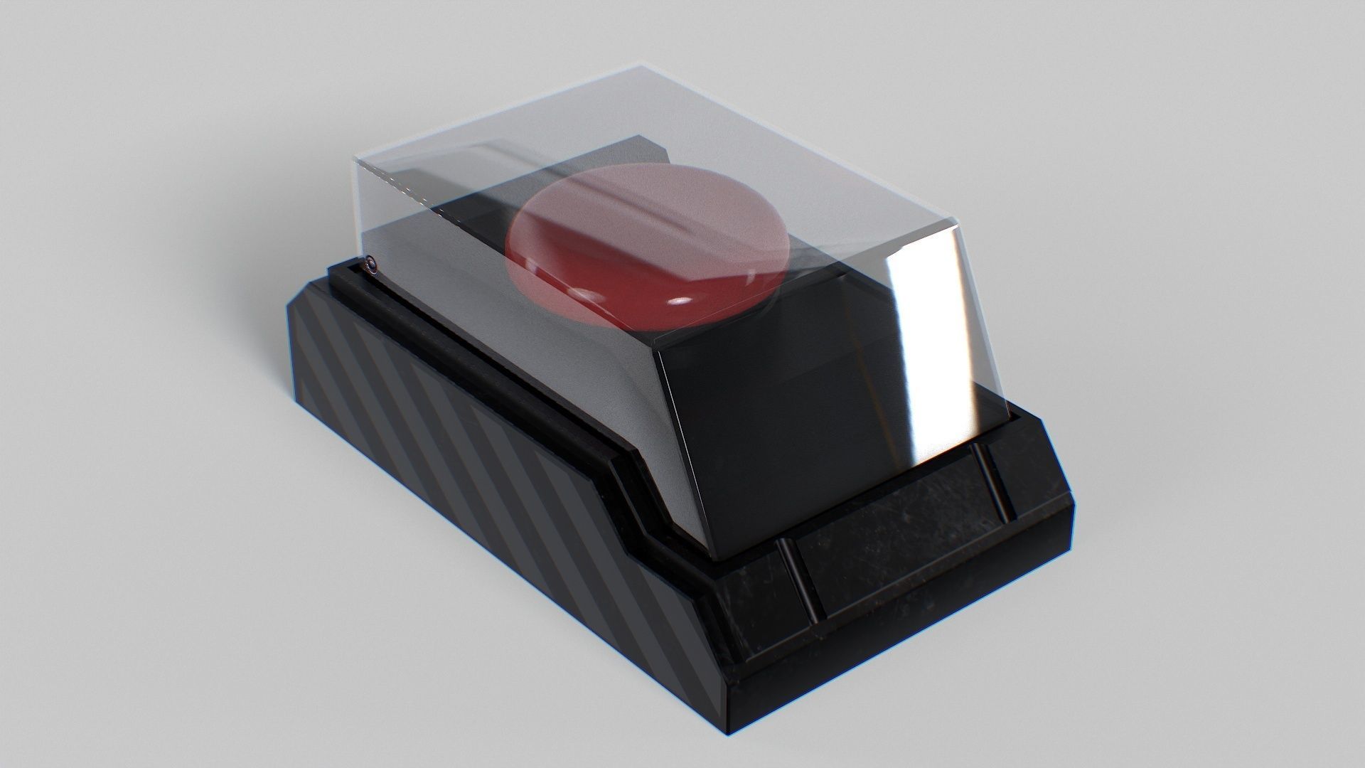 Big Red Button For Stress Relief Low-poly 3D model_12