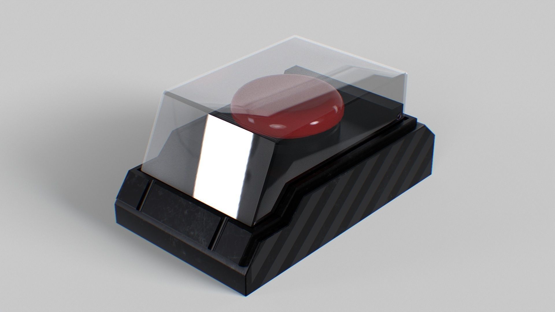 Big Red Button For Stress Relief Low-poly 3D model_11
