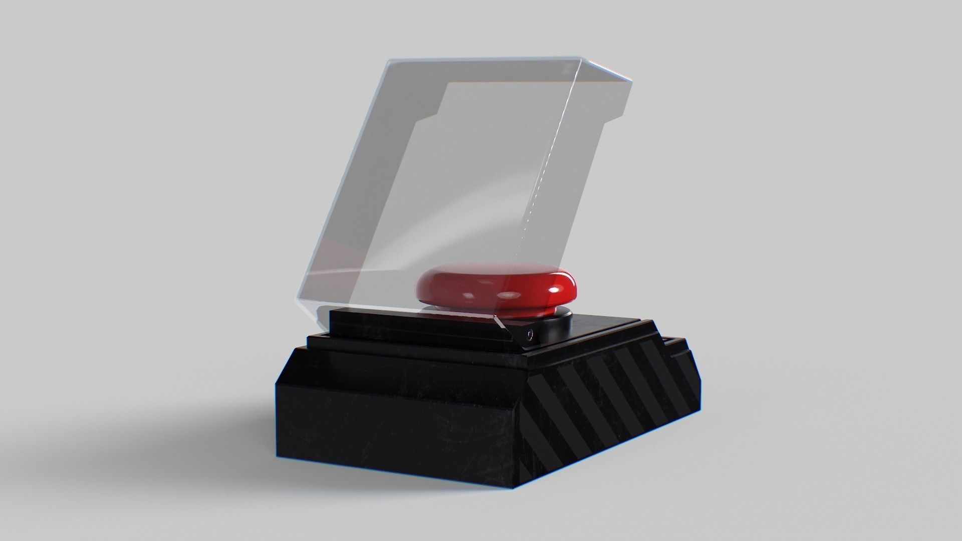 Big Red Button For Stress Relief Low-poly 3D model_9