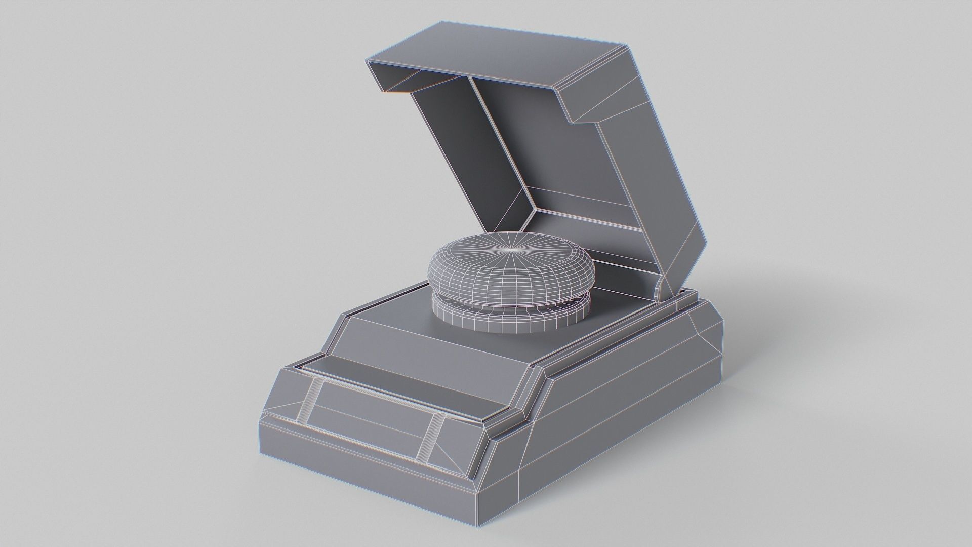 Big Red Button For Stress Relief Low-poly 3D model_20