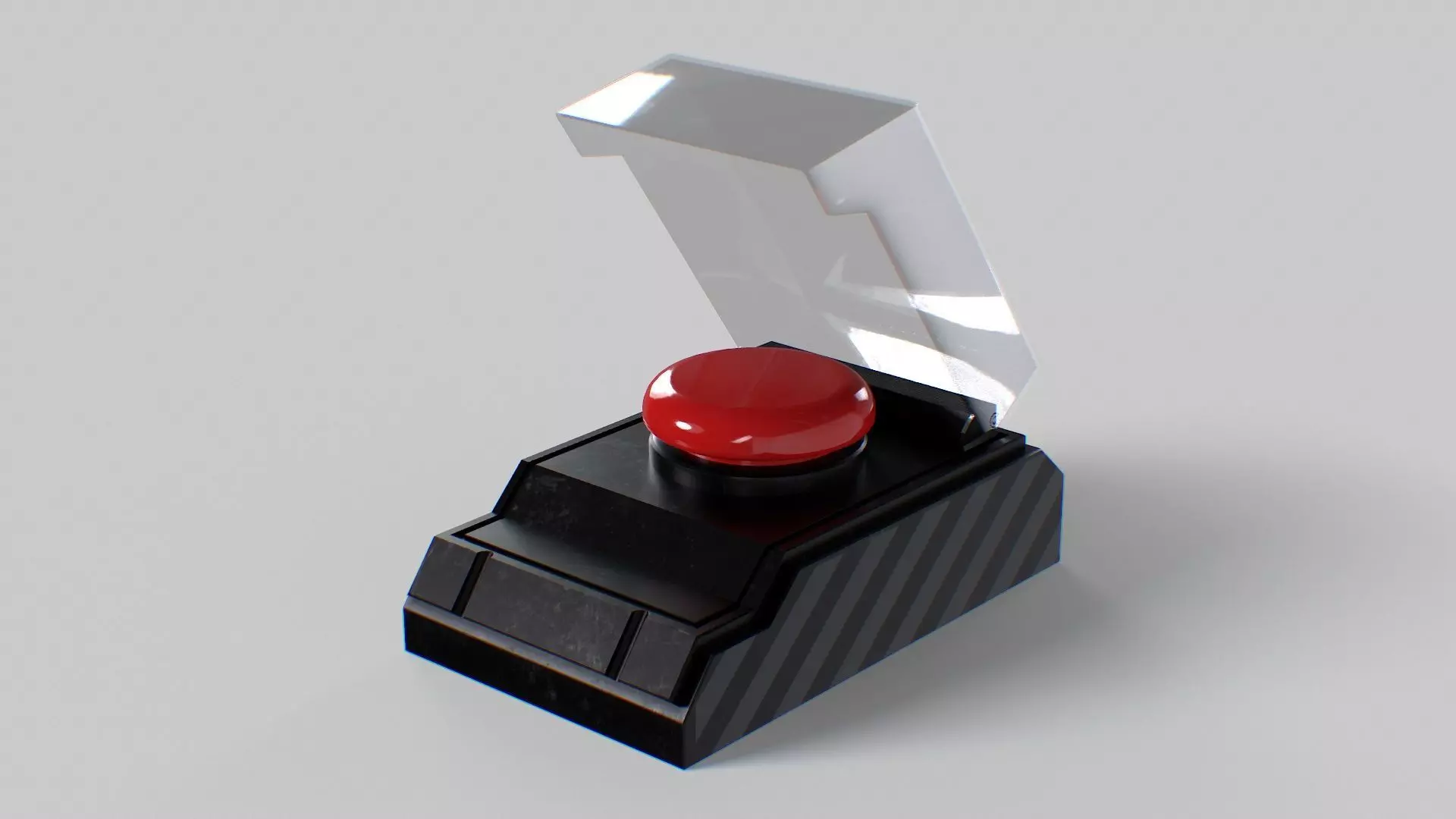 Big Red Button For Stress Relief Low-poly 3D model_0