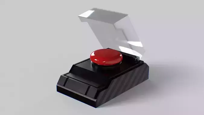 Big Red Button For Stress Relief Low-poly 3D model