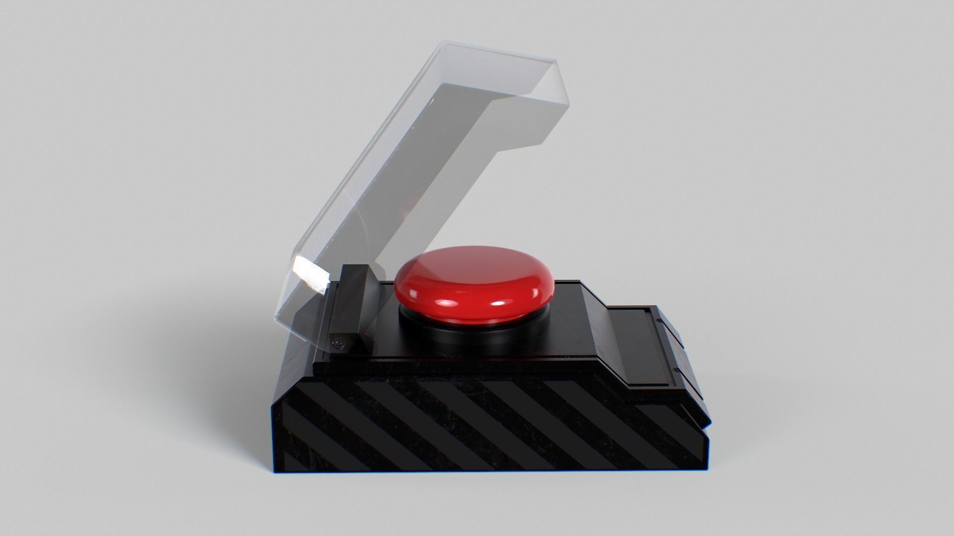 Big Red Button For Stress Relief Low-poly 3D model_8
