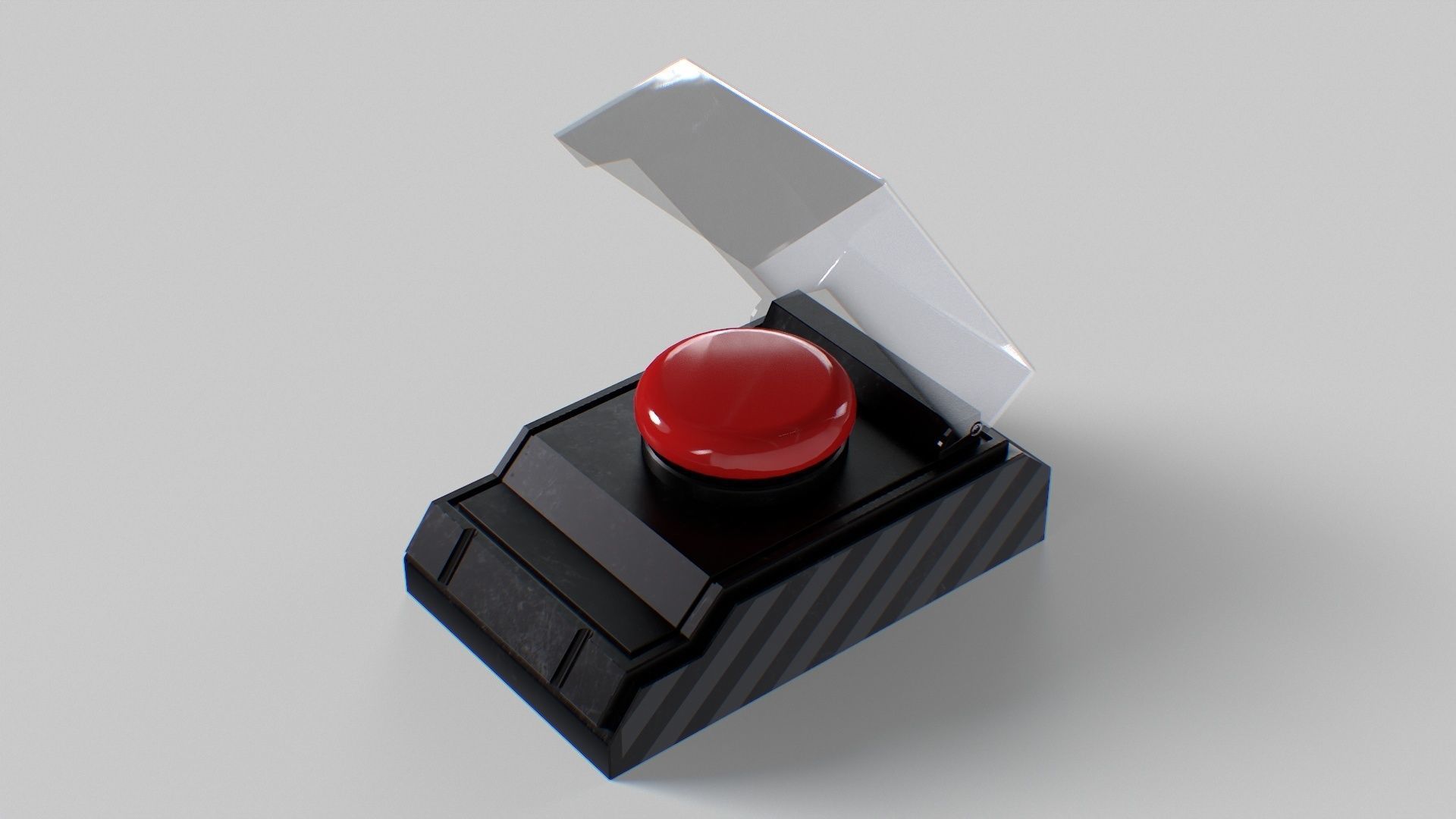 Big Red Button For Stress Relief Low-poly 3D model_6