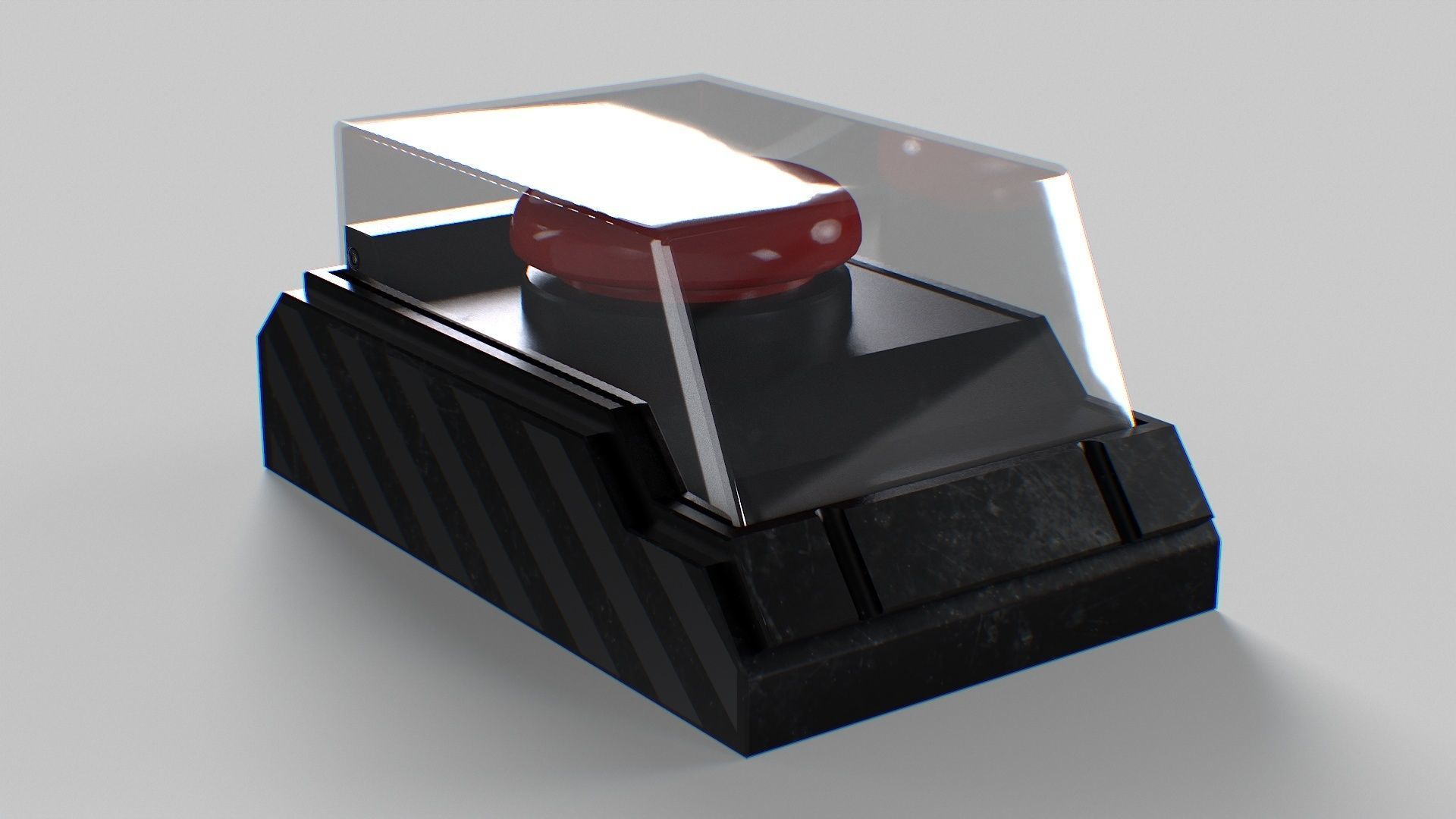 Big Red Button For Stress Relief Low-poly 3D model_16